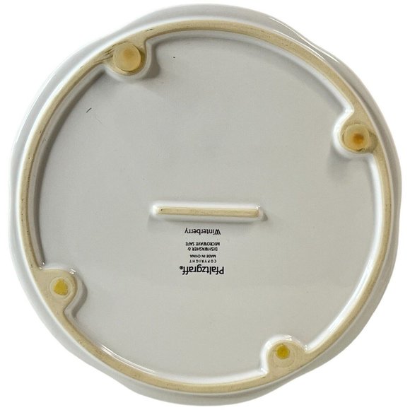 Vtg Pfaltzgraff Winterberry Trivet Hot Plate Cheese Tray 8.75 IN Scalloped Edge - Picture 4 of 5